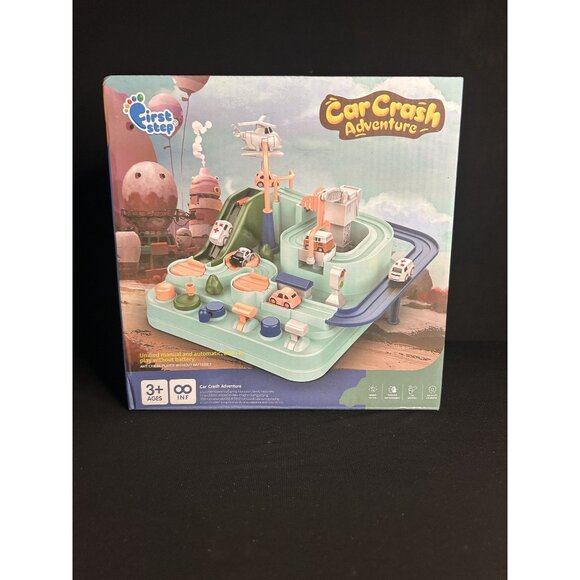 First Step Car Crash Adventure Toy Set Ages 3+ Fun Interactive Game With Cars & - Picture 1 of 6